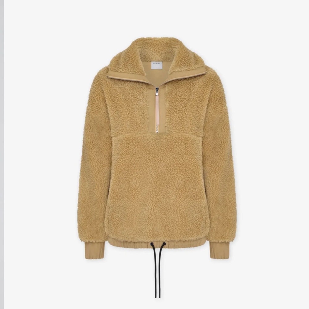 VARLEY Appleton Half-Zip Pullover Sherpa/Fleece/Mustard Gold/ Tan - Picture 5 of 11